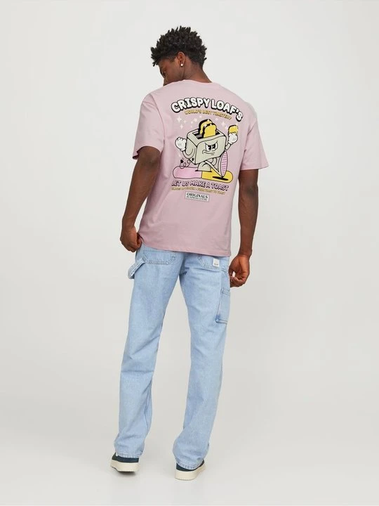 Zdjęcie produktu T-shirt z nadrukiem Jack&Jones jasnoróżowy