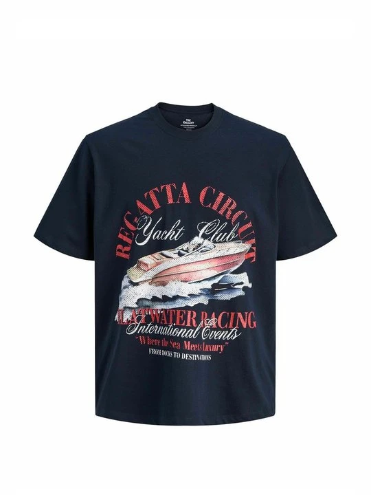 Zdjęcie produktu T-shirt z nadrukiem Jack & Jones Kids granatowy