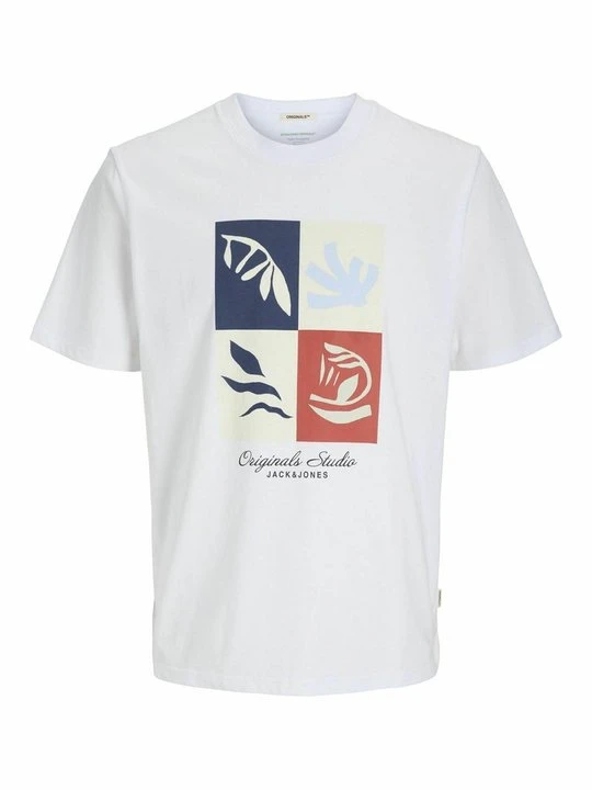 Zdjęcie produktu T-shirt z nadrukiem Jack&Jones mleczny