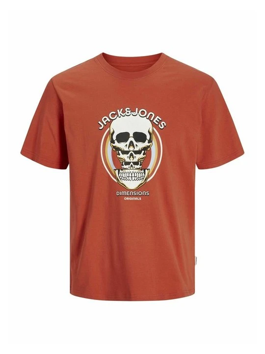 Zdjęcie produktu T-shirt z nadrukiem Jack&Jones pomarańczowy