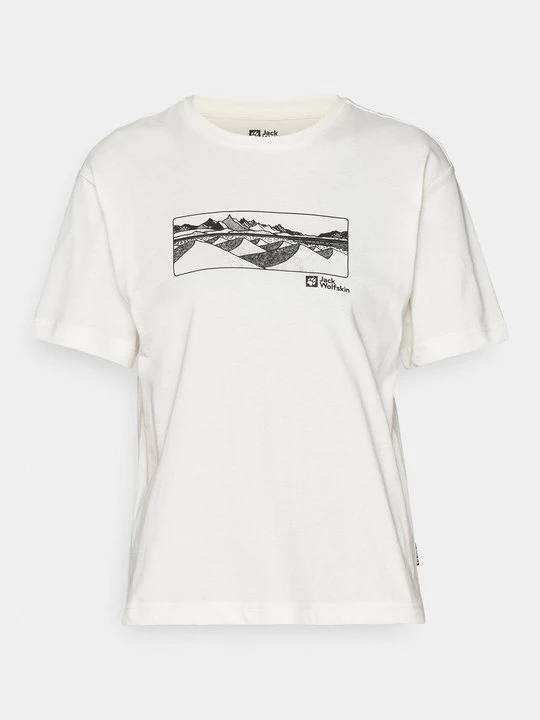 Zdjęcie produktu T-shirt z nadrukiem Jack Wolfskin mleczny