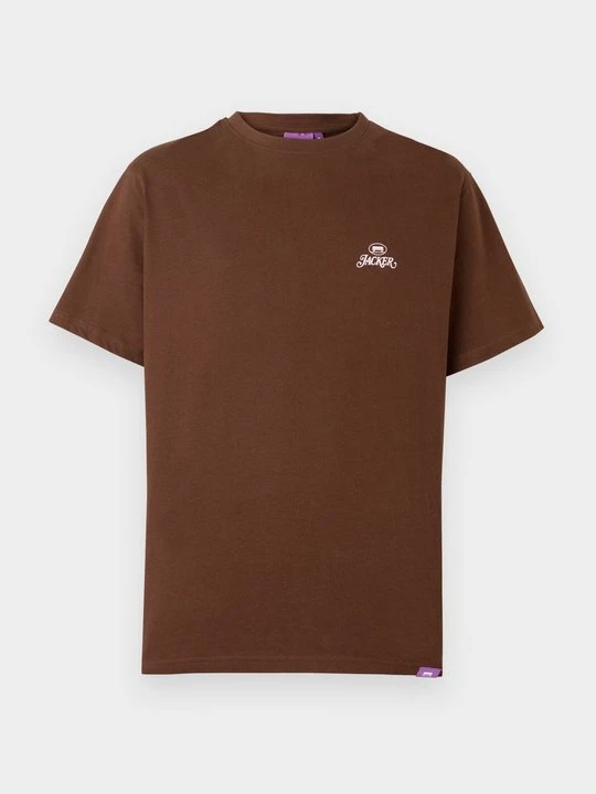 Zdjęcie produktu T-shirt z nadrukiem Jacker brązowy