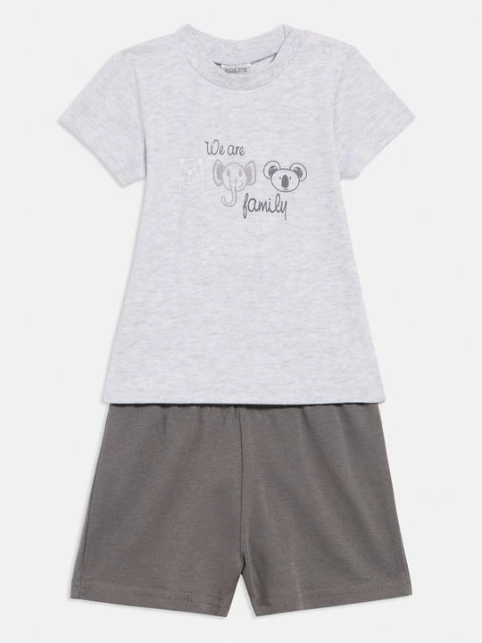 Zdjęcie produktu T-shirt z nadrukiem Jacky Baby jasnoszary melanż