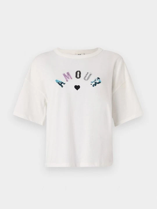Zdjęcie produktu T-shirt z nadrukiem JDY mleczny