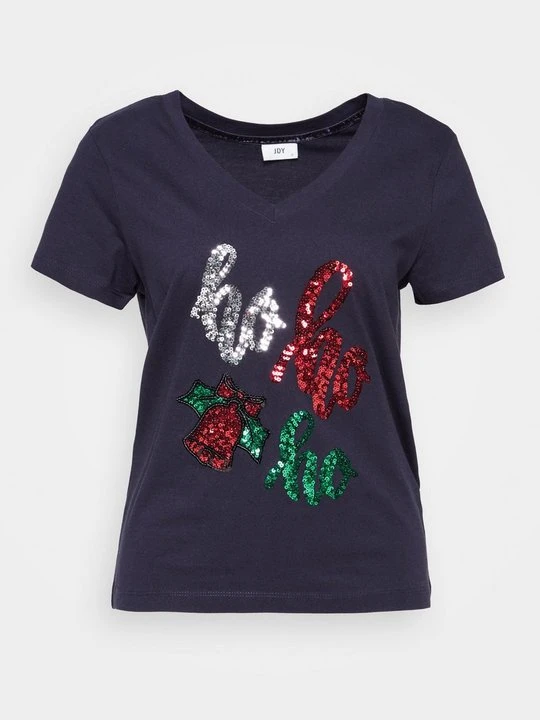 Zdjęcie produktu T-shirt z nadrukiem JDY granatowy