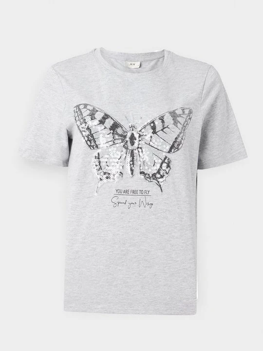 Zdjęcie produktu T-shirt z nadrukiem JDY jasnoszary