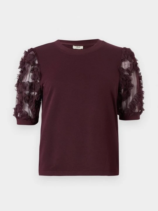 Zdjęcie produktu T-shirt z nadrukiem JDY bordowy