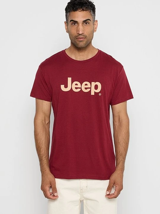 Zdjęcie produktu T-shirt z nadrukiem Jeep czerwony