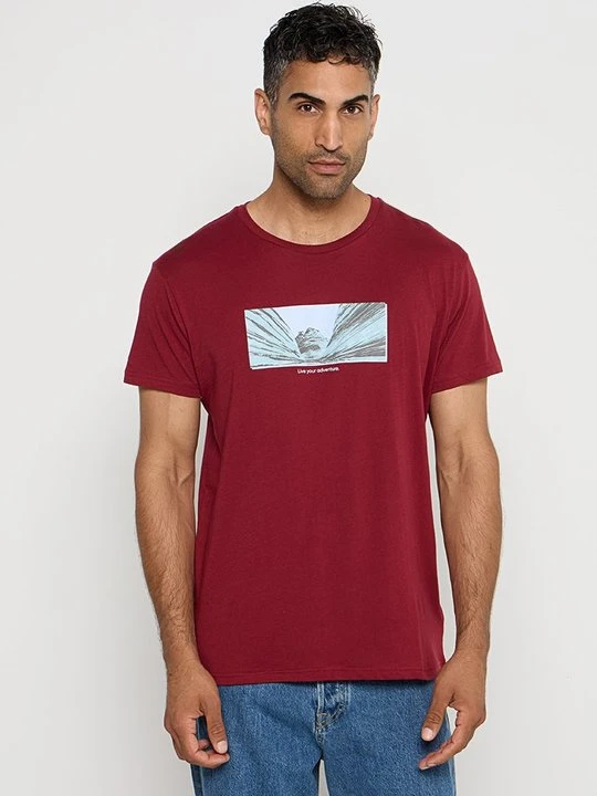 Zdjęcie produktu T-shirt z nadrukiem Jeep czerwony