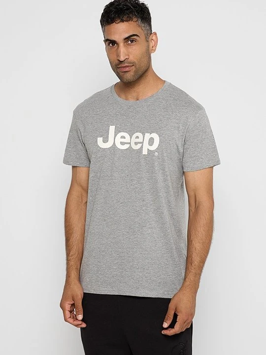 Zdjęcie produktu T-shirt z nadrukiem Jeep szary