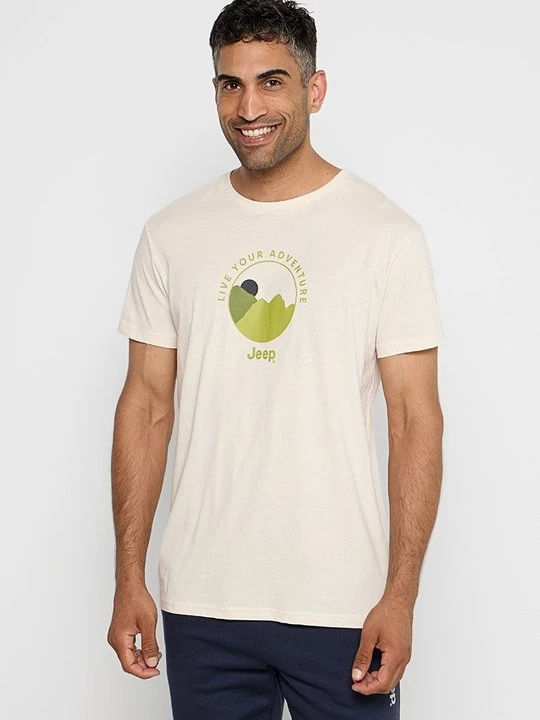 Zdjęcie produktu T-shirt z nadrukiem Jeep biały
