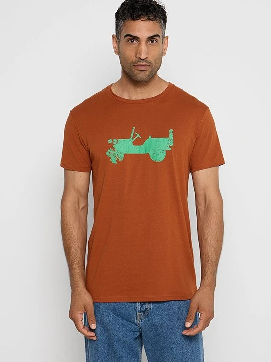 Zdjęcie produktu T-shirt z nadrukiem Jeep czerwony