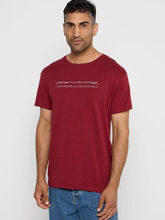 Zdjęcie produktu T-shirt z nadrukiem Jeep czerwony
