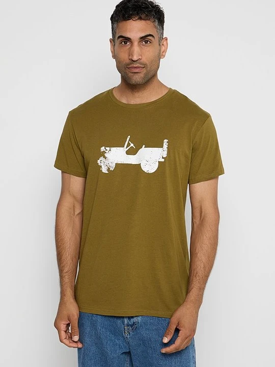 Zdjęcie produktu T-shirt z nadrukiem Jeep zielony