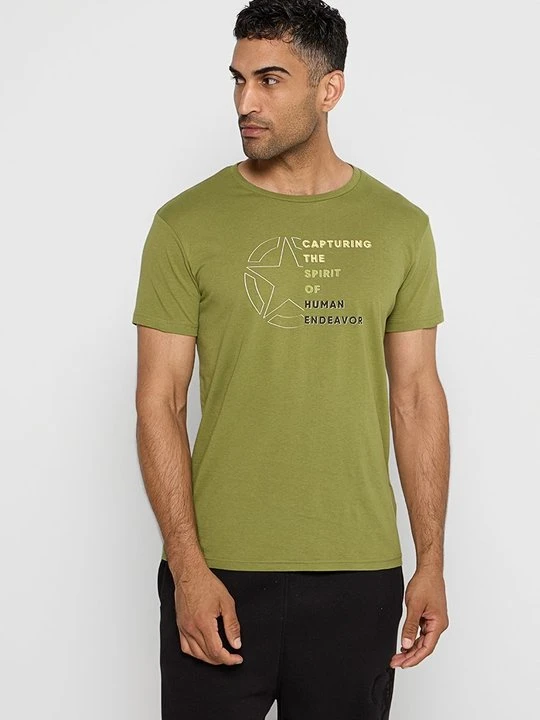 Zdjęcie produktu T-shirt z nadrukiem Jeep zielony