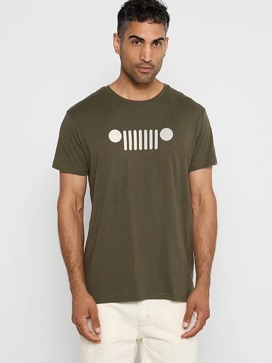 Zdjęcie produktu T-shirt z nadrukiem Jeep zielony