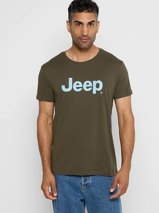 Zdjęcie produktu T-shirt z nadrukiem Jeep zielony