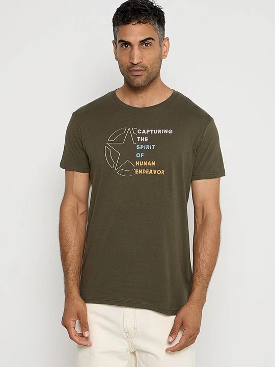 Zdjęcie produktu T-shirt z nadrukiem Jeep zielony