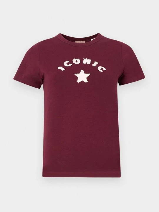 Zdjęcie produktu T-shirt z nadrukiem JJXX ciemnoczerwony