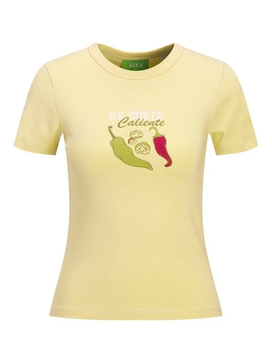 Zdjęcie produktu T-shirt z nadrukiem JJXX jasnożółty