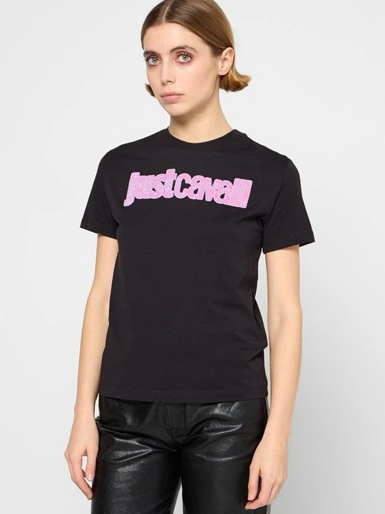 Zdjęcie produktu T-shirt z nadrukiem Just Cavalli czarny