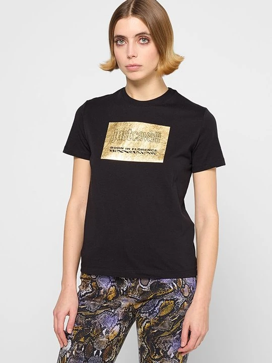 Zdjęcie produktu T-shirt z nadrukiem Just Cavalli czarny