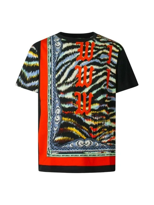 Zdjęcie produktu T-shirt z nadrukiem Just Cavalli czarny