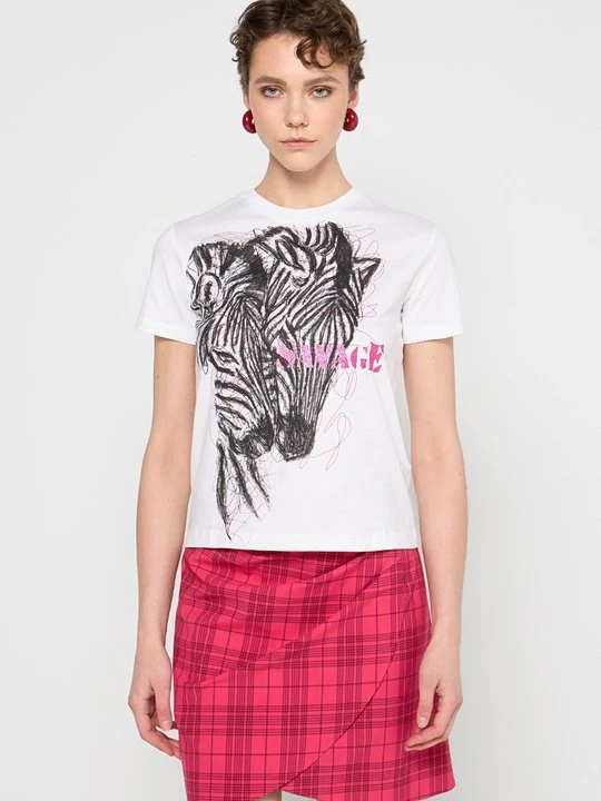 Zdjęcie produktu T-shirt z nadrukiem Just Cavalli biały