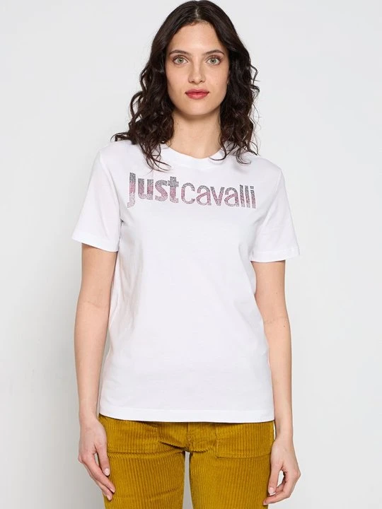 Zdjęcie produktu T-shirt z nadrukiem Just Cavalli biały