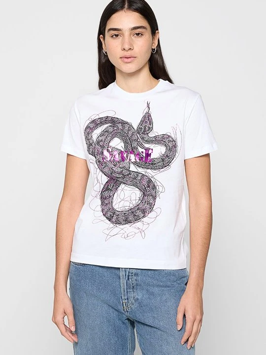 Zdjęcie produktu T-shirt z nadrukiem Just Cavalli biały