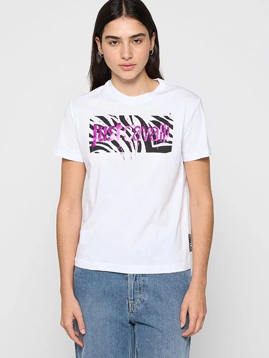 Zdjęcie produktu T-shirt z nadrukiem Just Cavalli biały