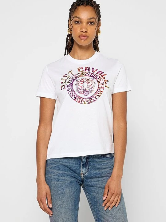 Zdjęcie produktu T-shirt z nadrukiem Just Cavalli biały