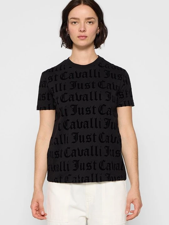 Zdjęcie produktu T-shirt z nadrukiem Just Cavalli czarny