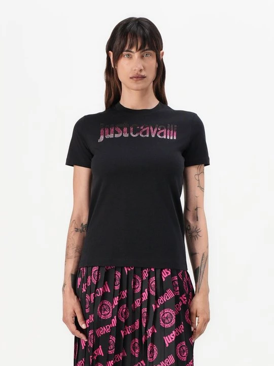 Zdjęcie produktu T-shirt z nadrukiem Just Cavalli czarny