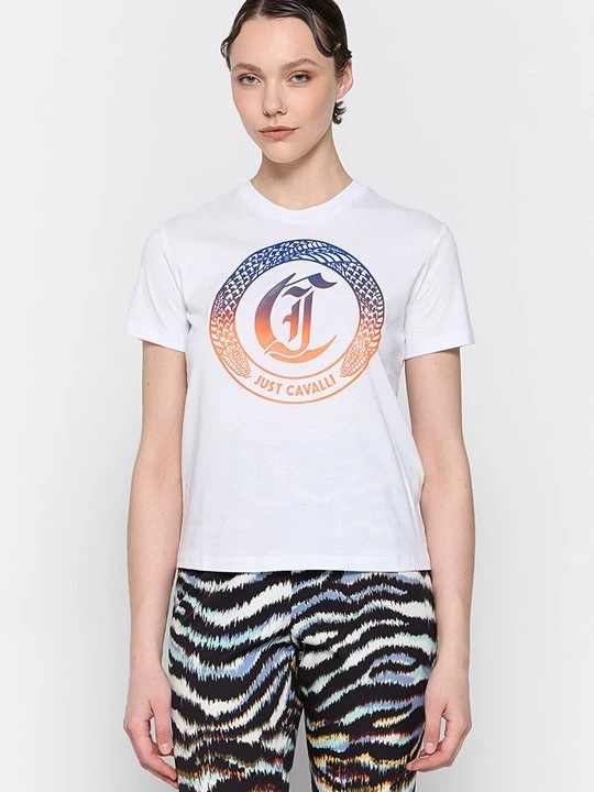 Zdjęcie produktu T-shirt z nadrukiem Just Cavalli biały