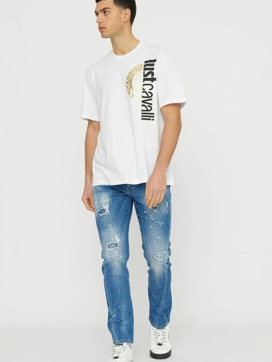 Zdjęcie produktu T-shirt z nadrukiem Just Cavalli biały