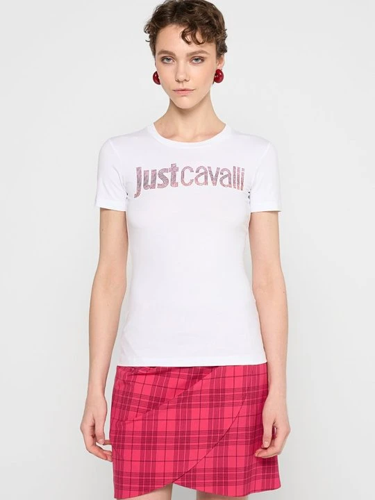 Zdjęcie produktu T-shirt z nadrukiem Just Cavalli biały