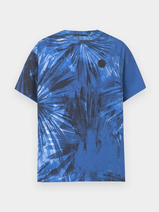 Zdjęcie produktu T-shirt z nadrukiem Just Cavalli niebieski