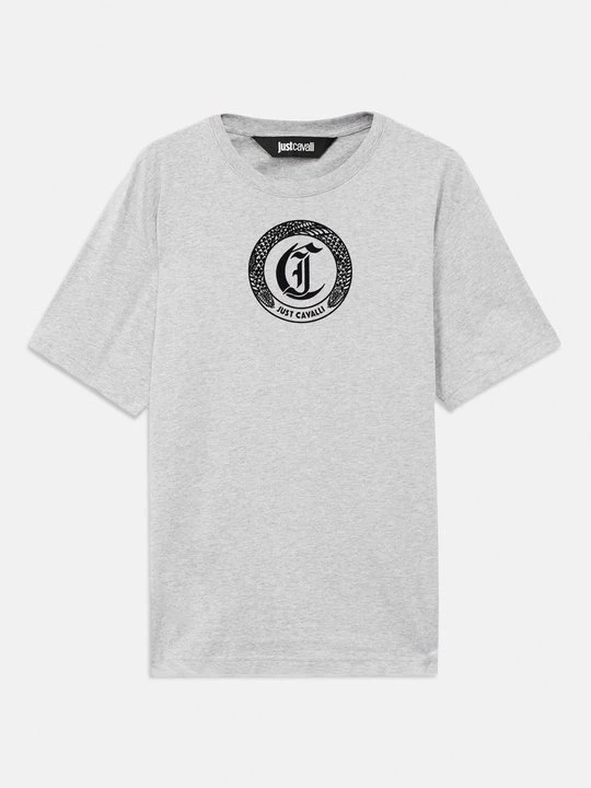Zdjęcie produktu T-shirt z nadrukiem Just Cavalli szary