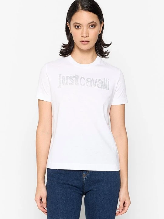 Zdjęcie produktu T-shirt z nadrukiem Just Cavalli biały