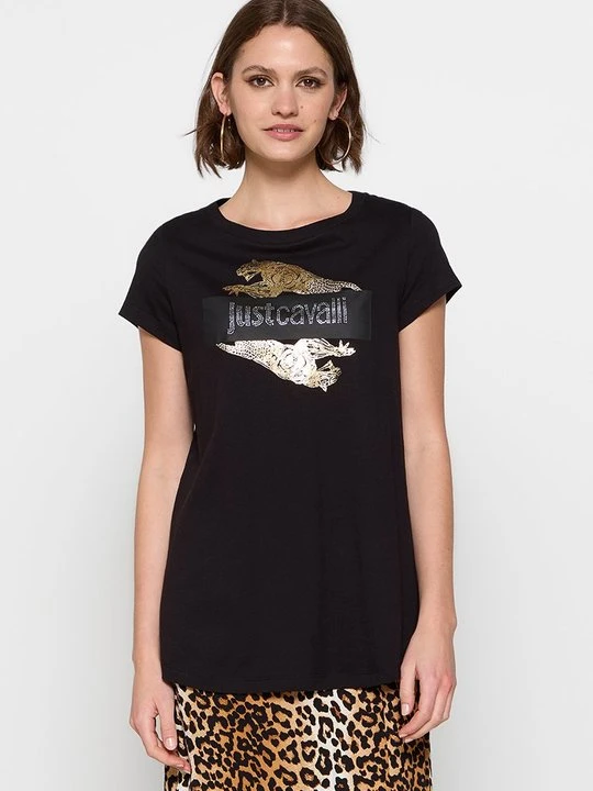 Zdjęcie produktu T-shirt z nadrukiem Just Cavalli czarny