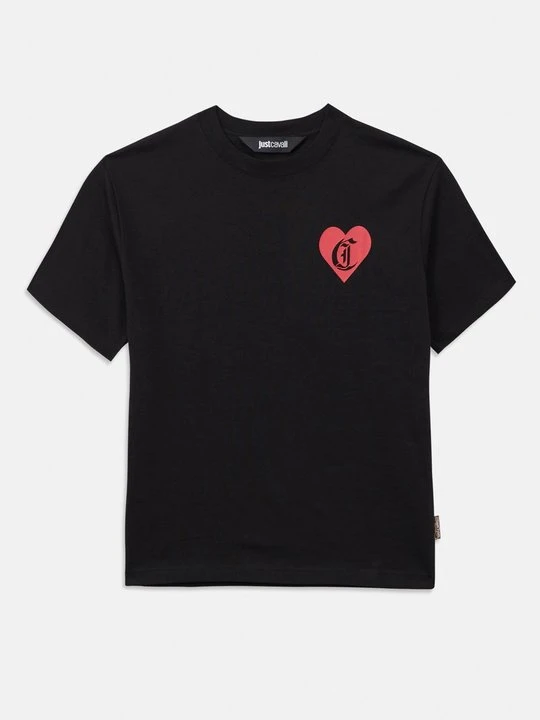 Zdjęcie produktu T-shirt z nadrukiem Just Cavalli czarny