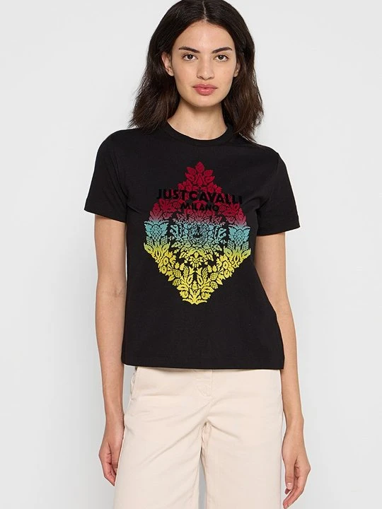 Zdjęcie produktu T-shirt z nadrukiem Just Cavalli czarny