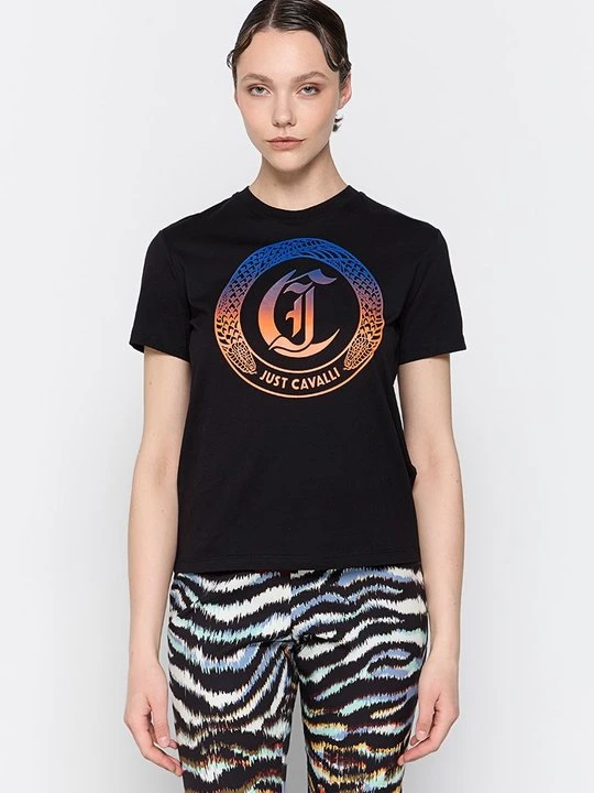 Zdjęcie produktu T-shirt z nadrukiem Just Cavalli czarny