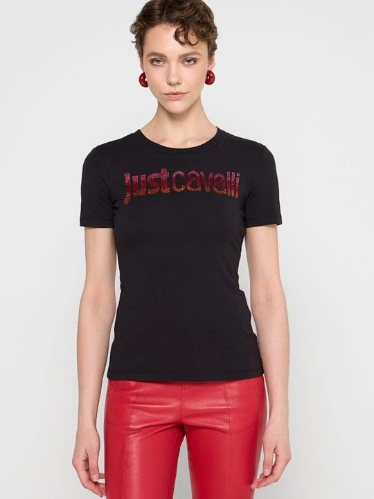 Zdjęcie produktu T-shirt z nadrukiem Just Cavalli czarny