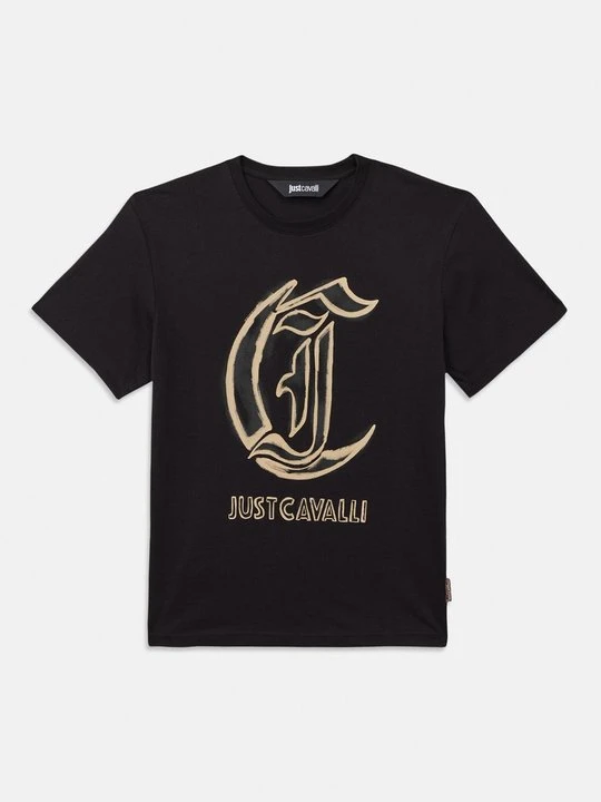 Zdjęcie produktu T-shirt z nadrukiem Just Cavalli czarny