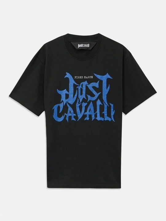Zdjęcie produktu T-shirt z nadrukiem Just Cavalli czarny