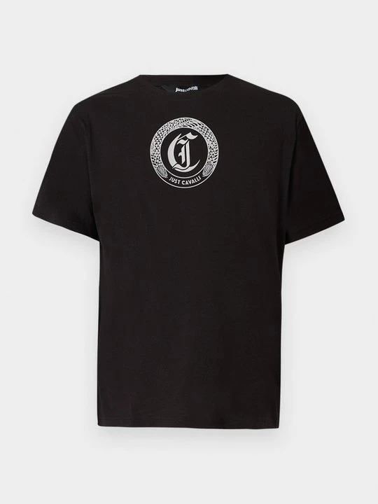 Zdjęcie produktu T-shirt z nadrukiem Just Cavalli czarny