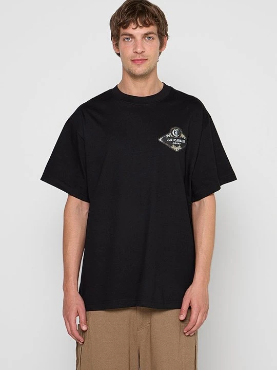 Zdjęcie produktu T-shirt z nadrukiem Just Cavalli czarny