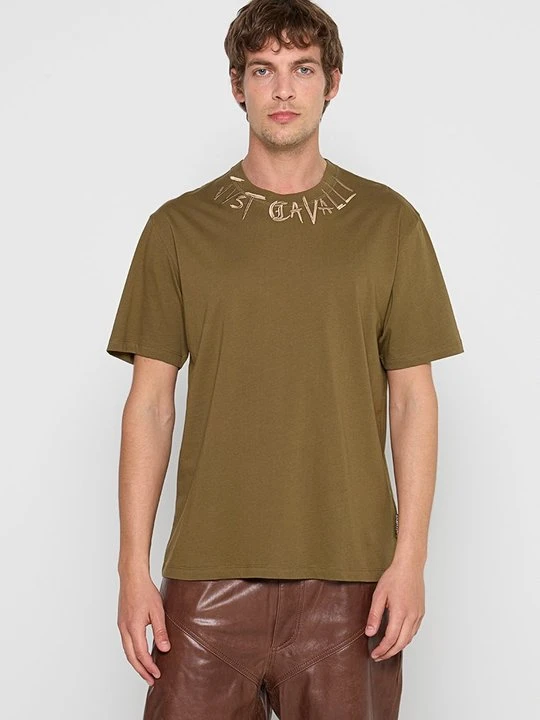 Zdjęcie produktu T-shirt z nadrukiem Just Cavalli khaki